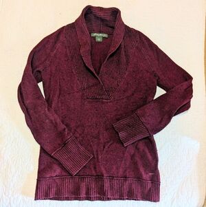 Eddie Bauer Rich Burgundy Turtleneck Sweater